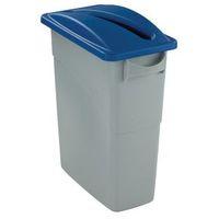 bin slim jim 605l capgrey body blue lid 630x590x280mm