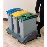 BIN - SLIM JIM -60.5L CAP.GREY BODY / GREY LID 630x590x280mm