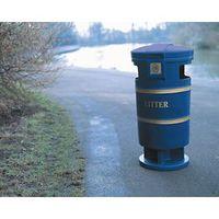 BIN - LITTER PLASTIC - OUTDOOR H X DIAM - 960 X 580MM - BLUE