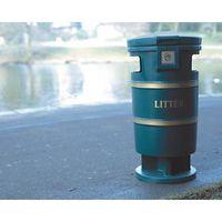 bin litter plastic outdoor h x diam 960 x 580mm green