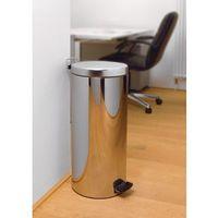 BIN - PEDAL 20 LITRES 640X250 FINISH - CHROME/ S/STEEL LID