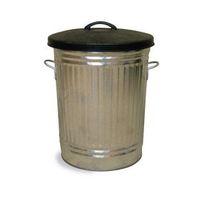 BIN GALVANISED TAPERED STACKA WITH LID