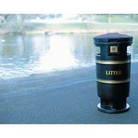 BIN - LITTER PLASTIC - OUTDOOR H X DIAM - 960 X 580MM - BLACK