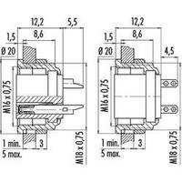 Binder 09-0312-00-04 Miniature Round Plug Connector Series 581 And 680 Nominal current: 6 A Number of pins: 4