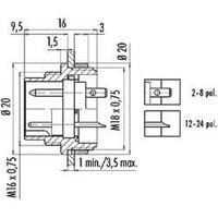 Binder 09-0473-00-08 Miniature Round Plug Connector Series 581 And 680 Nominal current: 5 A Number of pins: 8 DIN