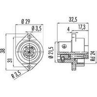 Binder 692-09-0212-00-04 Standard Circular Connector Series 692 Nominal current: 16 A Number of pins: 3 + PE