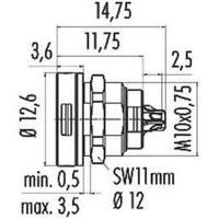Binder 09-400-04 09-4712-00-04 Series 420 Micro Circular Connector Nominal current: 1 A Number of pins: 4