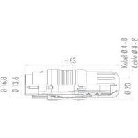 Binder 99-4813-00-05 Series 440 Miniature Circular Connector Nominal current: 6 A Number of pins: 5