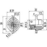 Binder 09-4223-00-04 693-09-4223-00-04 Standard Circular Connector Series 693 Nominal current: 16 A Number of pins: 3 +