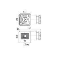 Binder 43-1700-000-03 Design A Series 210 Magnetic Valve Connector Black Number of pins:2+PE