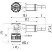 Binder Sensor Cable For Inductive Proximity Sensors M12 X 1 Type (misc.) M12 x 1 Angled plug socket with screw locking