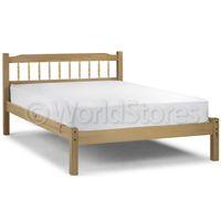 birlea santos antique bed frame with mattress and bedding bundle doubl ...