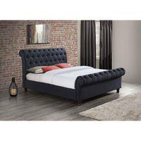 Birlea Castello Kingsize Fabric Sleigh Bed - Charcoal