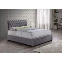 Birlea Valentino Double 2 Drawer Storage Bed - Grey Fabric