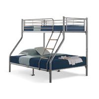 birlea nexus silver triple sleeper metal bunk bed