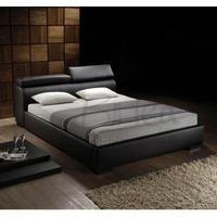 birlea signature 5ft kingsize faux leather bed dark brown