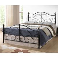 Birlea Milano 4FT Small Double Metal Bedstead - Black