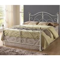 Birlea Milano 4FT Small Double Metal Bedstead - Cream