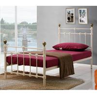 birlea atlas 3ft single metal bedstead cream