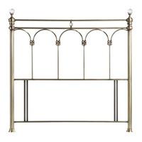 Birlea Shanghai 4FT 6 Double Metal Headboard - Brass