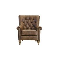 billie buttoned back leather chair chair