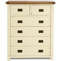 birlea new hampshire cream and oak chest of drawer 42 drawer