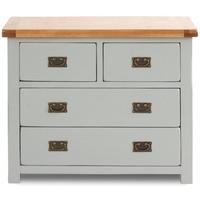 Birlea New Hampshire Grey and Oak Chest of Drawer - 2+2 Drawer
