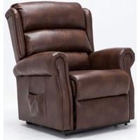 Birlea Manhattan Bronze Brown Faux Leather Rise and Recliner Chair