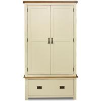 birlea new hampshire cream and oak wardrobe 2 door 1 drawer