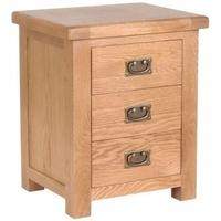 birlea malvern oak bedside cabinet 3 drawer