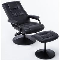 Birlea Memphis Black Faux Leather Swivel Chair