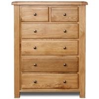 Birlea Woodstock Oak Chest of Drawer - 4+2 Drawer