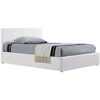 Birlea Berlin White Faux Leather Ottoman Bed - 4ft Small Double