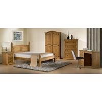 Birlea Corona Mexican Waxed Pine Bedroom Set with Low Foot End Bed