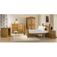Birlea Corona Mexican Waxed Pine Bedroom Set with High Foot End Bed