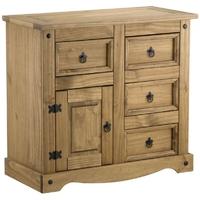 Birlea Corona Mexican Waxed Pine Sideboard - 1 Door 4 Drawer