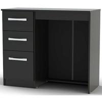 Birlea Lynx Black Gloss Dressing Table - 3 Drawer