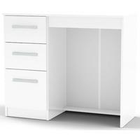 Birlea Lynx White Gloss Dressing Table - 3 Drawer