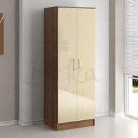 birlea lynx cream 2 door wardrobe