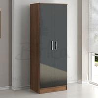 birlea lynx black 2 door wardrobe