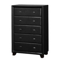birlea brooklyn black 5 drawer chest