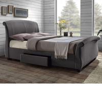 Birlea Barcelona 4FT 6 Double Fabric Bedframe - Grey Fabric