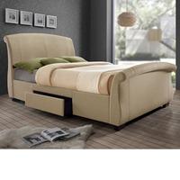 Birlea Barcelona 4FT 6 Double Fabric Bedframe - Wheat Fabric