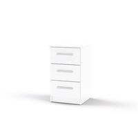 Birlea Lynx 3 Drawer Bedside White - Assembled Assembled Bedside Chest