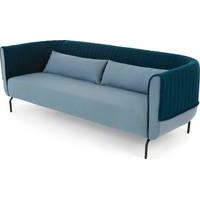 Bienno 3 seater sofa, Pigeon Blue and Petrol Teal
