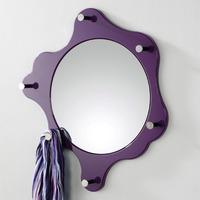 big nancy purple coat hat rack in high gloss with mirror