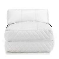 big chill white faux leather chair bed