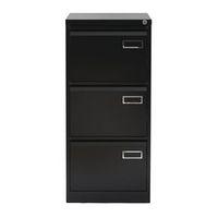 bisley psf filing cabinet 3 drawer black