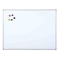 bi office maya dry wipe plastic frame double sided whiteboard 60x45cm