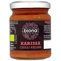 biona organic harissa chilli relish 125 g pack of 6